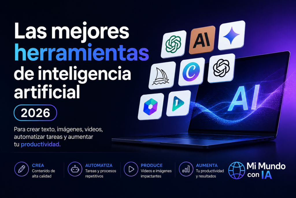 🤖 Aprenda Inteligencia Artificial paso a paso 8 Herramientas de Inteligencia Artificial 2026